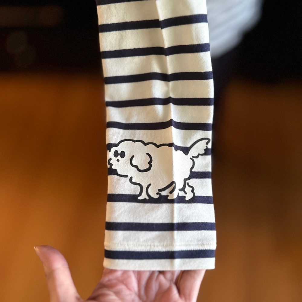 Petit Bateau Black and White Striped Shirt Medium - Picture 3 of 11